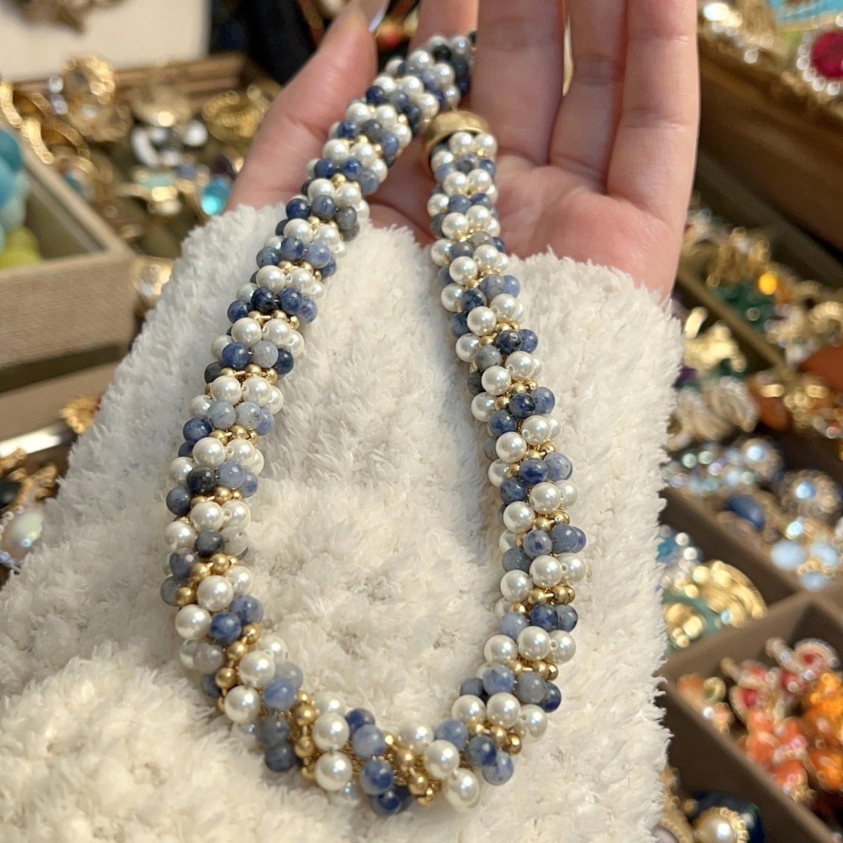 Natural Stone Necklace Medieval Heavy Industry Manual - RukaCraft