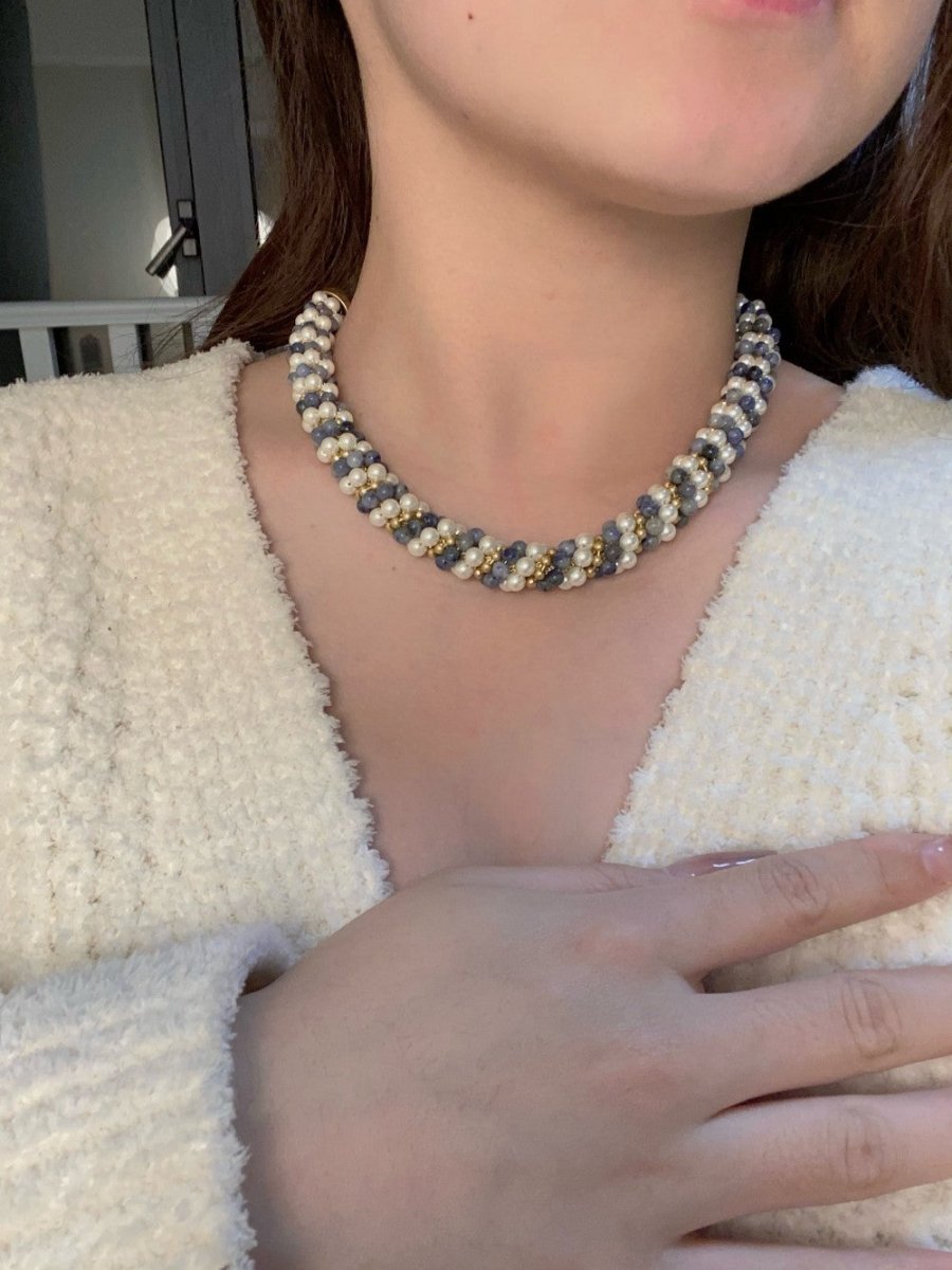 Natural Stone Necklace Medieval Heavy Industry Manual - RukaCraft