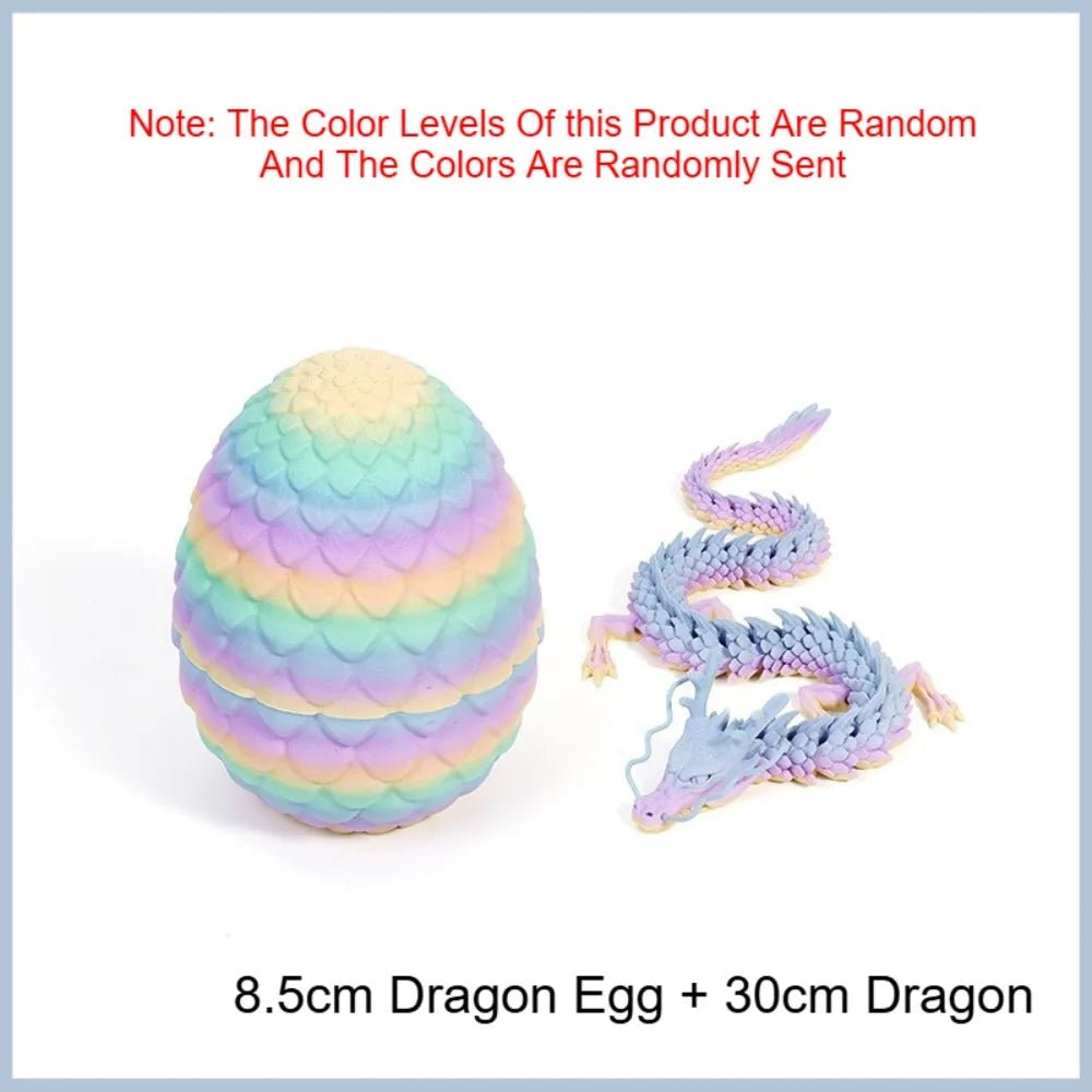 Œuf Surprise Dragon Chinois Shenlong 3D 30cm | Jouet Anti - Stress Articulé avec Œuf - Cadeau Unique - RukaCraft