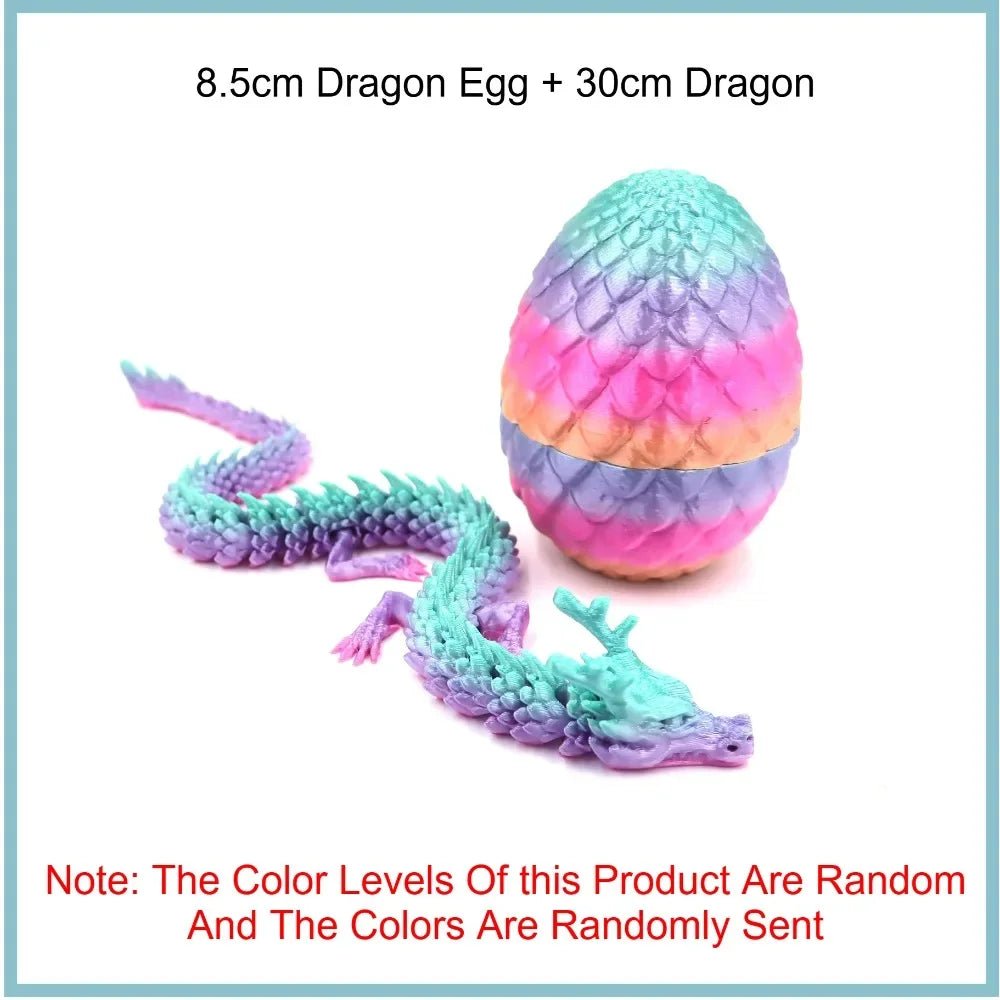 Œuf Surprise Dragon Chinois Shenlong 3D 30cm | Jouet Anti - Stress Articulé avec Œuf - Cadeau Unique - RukaCraft