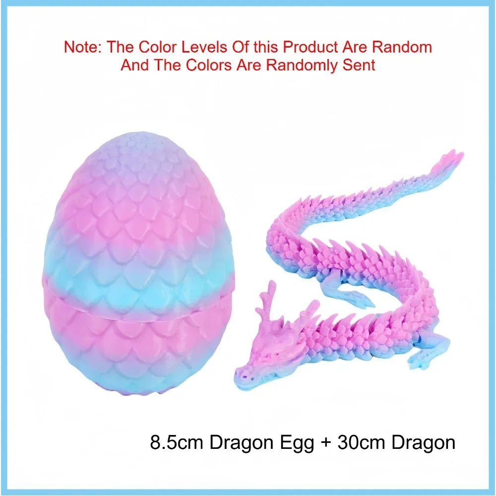 Œuf Surprise Dragon Chinois Shenlong 3D 30cm | Jouet Anti - Stress Articulé avec Œuf - Cadeau Unique - RukaCraft