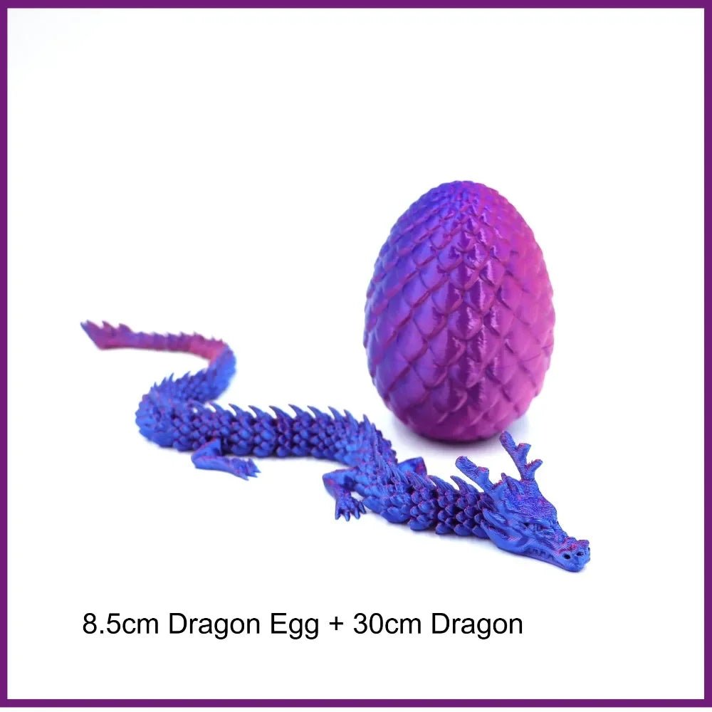 Œuf Surprise Dragon Chinois Shenlong 3D 30cm | Jouet Anti - Stress Articulé avec Œuf - Cadeau Unique - RukaCraft