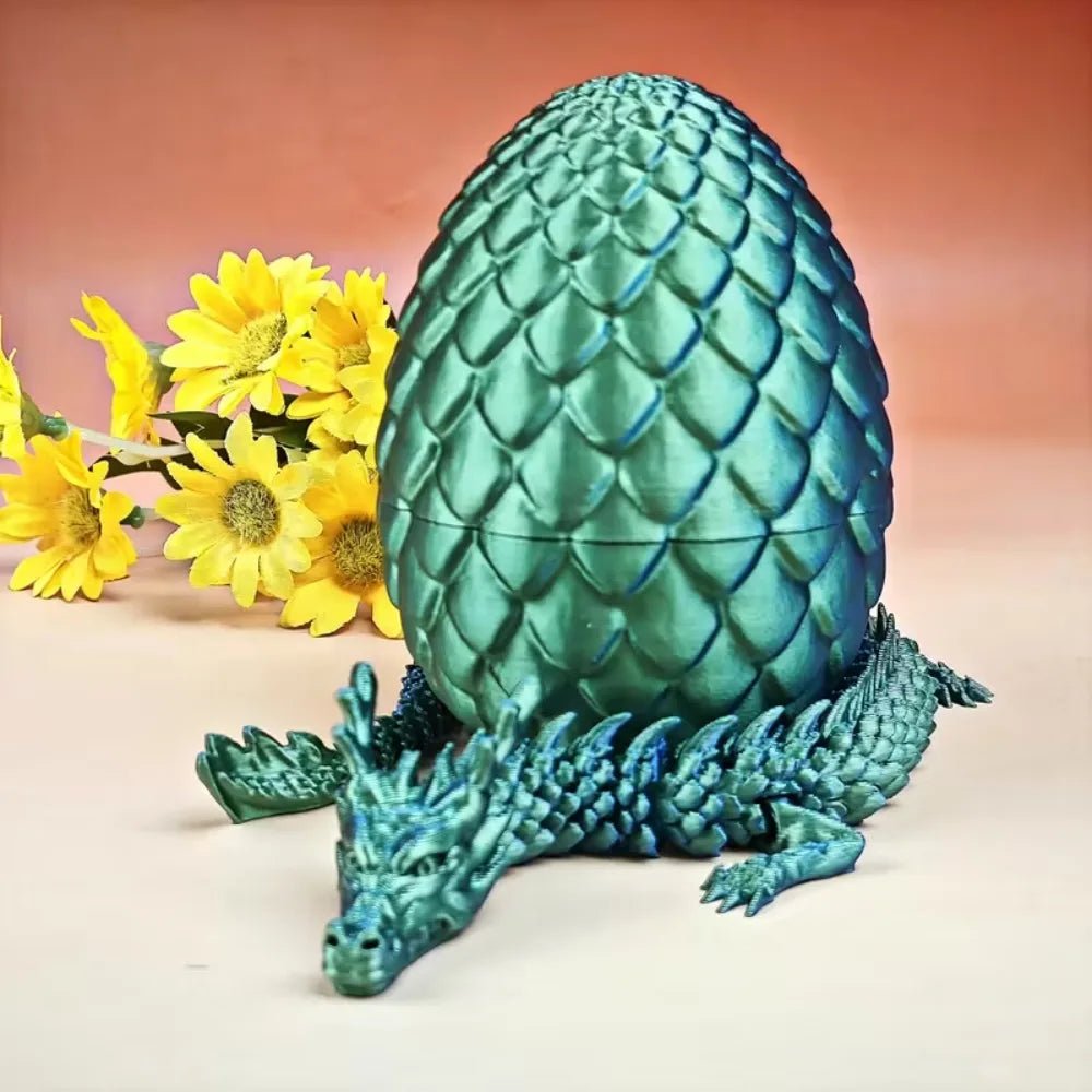 Œuf Surprise Dragon Chinois Shenlong 3D 30cm | Jouet Anti - Stress Articulé avec Œuf - Cadeau Unique - RukaCraft