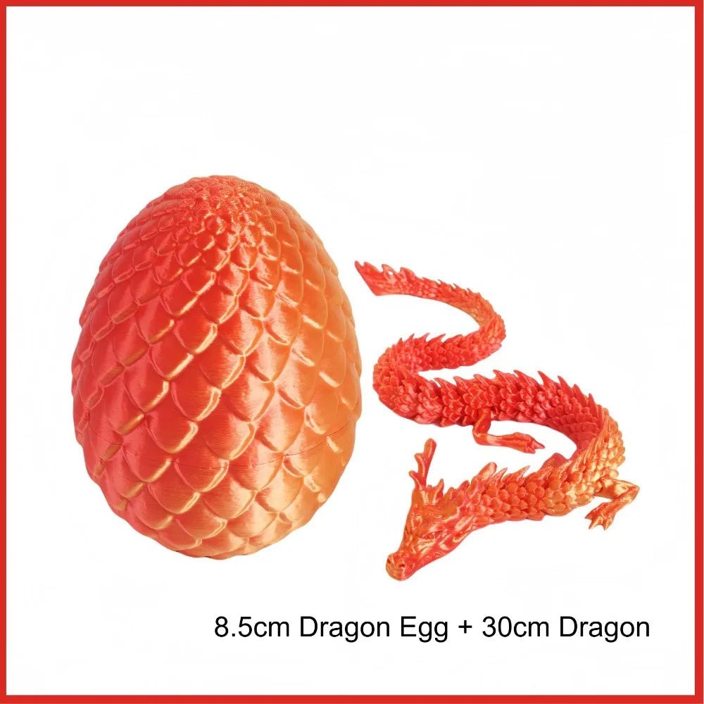 Œuf Surprise Dragon Chinois Shenlong 3D 30cm | Jouet Anti - Stress Articulé avec Œuf - Cadeau Unique - RukaCraft