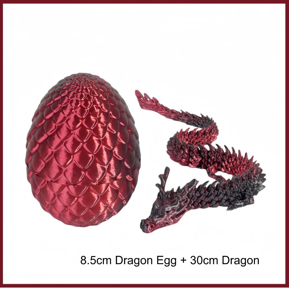 Œuf Surprise Dragon Chinois Shenlong 3D 30cm | Jouet Anti - Stress Articulé avec Œuf - Cadeau Unique - RukaCraft