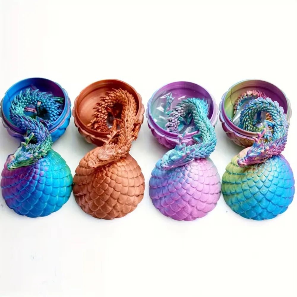 Œuf Surprise Dragon Chinois Shenlong 3D 30cm | Jouet Anti - Stress Articulé avec Œuf - Cadeau Unique - RukaCraft