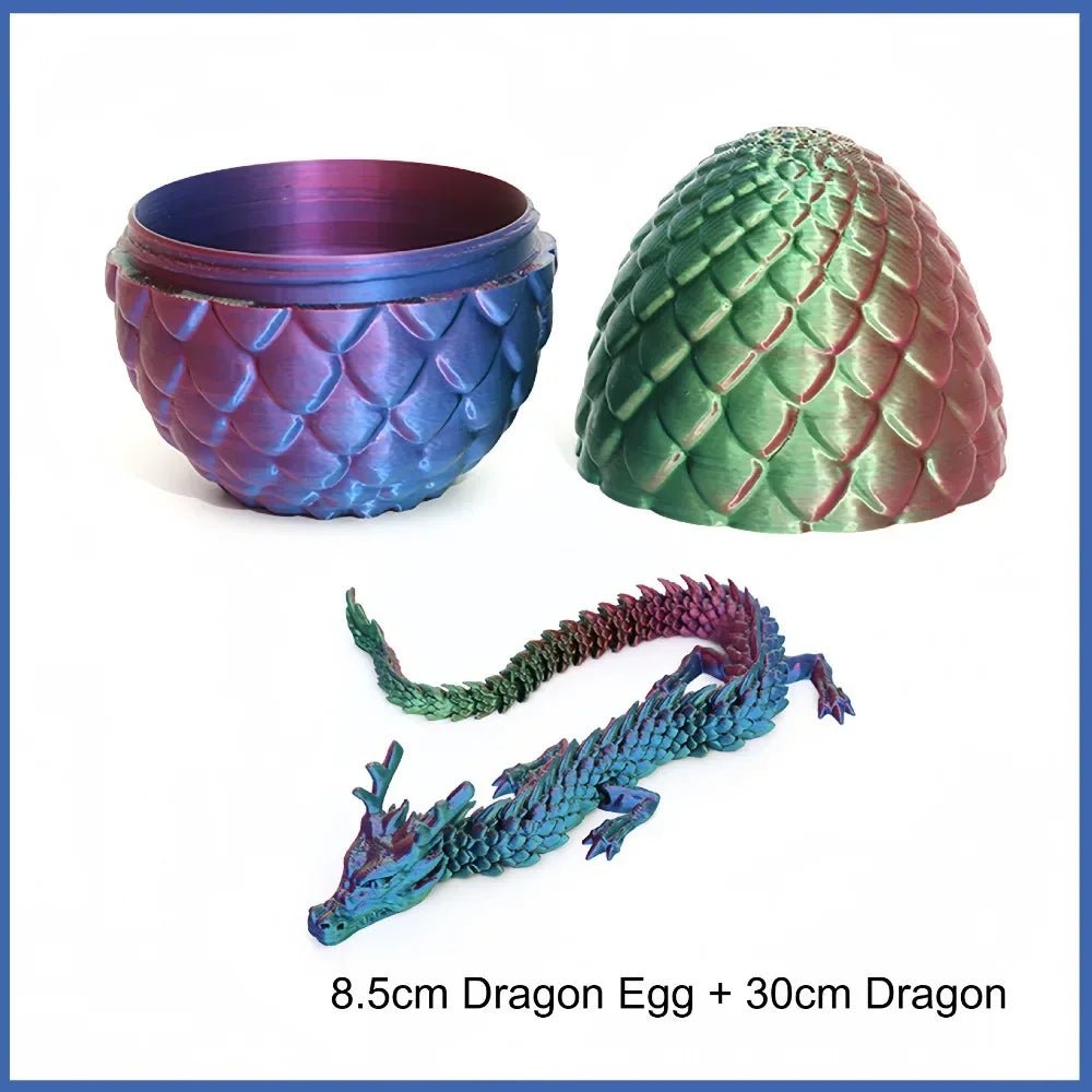 Œuf Surprise Dragon Chinois Shenlong 3D 30cm | Jouet Anti - Stress Articulé avec Œuf - Cadeau Unique - RukaCraft