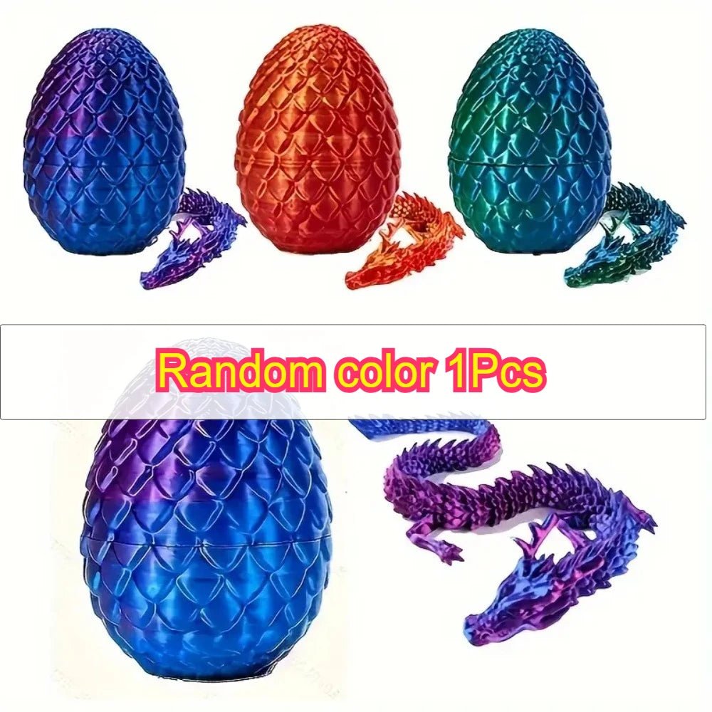 Œuf Surprise Dragon Chinois Shenlong 3D 30cm | Jouet Anti - Stress Articulé avec Œuf - Cadeau Unique - RukaCraft