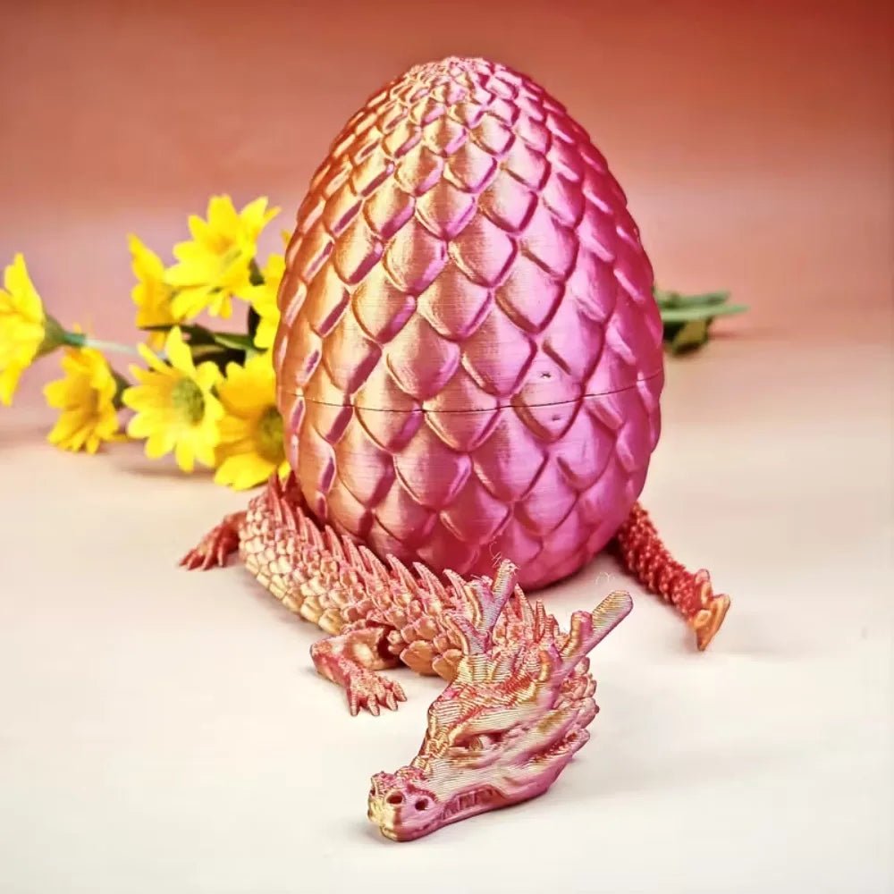 Œuf Surprise Dragon Chinois Shenlong 3D 30cm | Jouet Anti - Stress Articulé avec Œuf - Cadeau Unique - RukaCraft