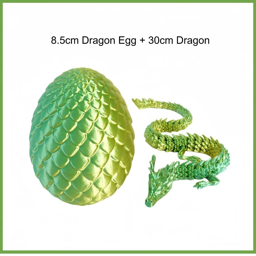 Œuf Surprise Dragon Chinois Shenlong 3D 30cm | Jouet Anti - Stress Articulé avec Œuf - Cadeau Unique - RukaCraft