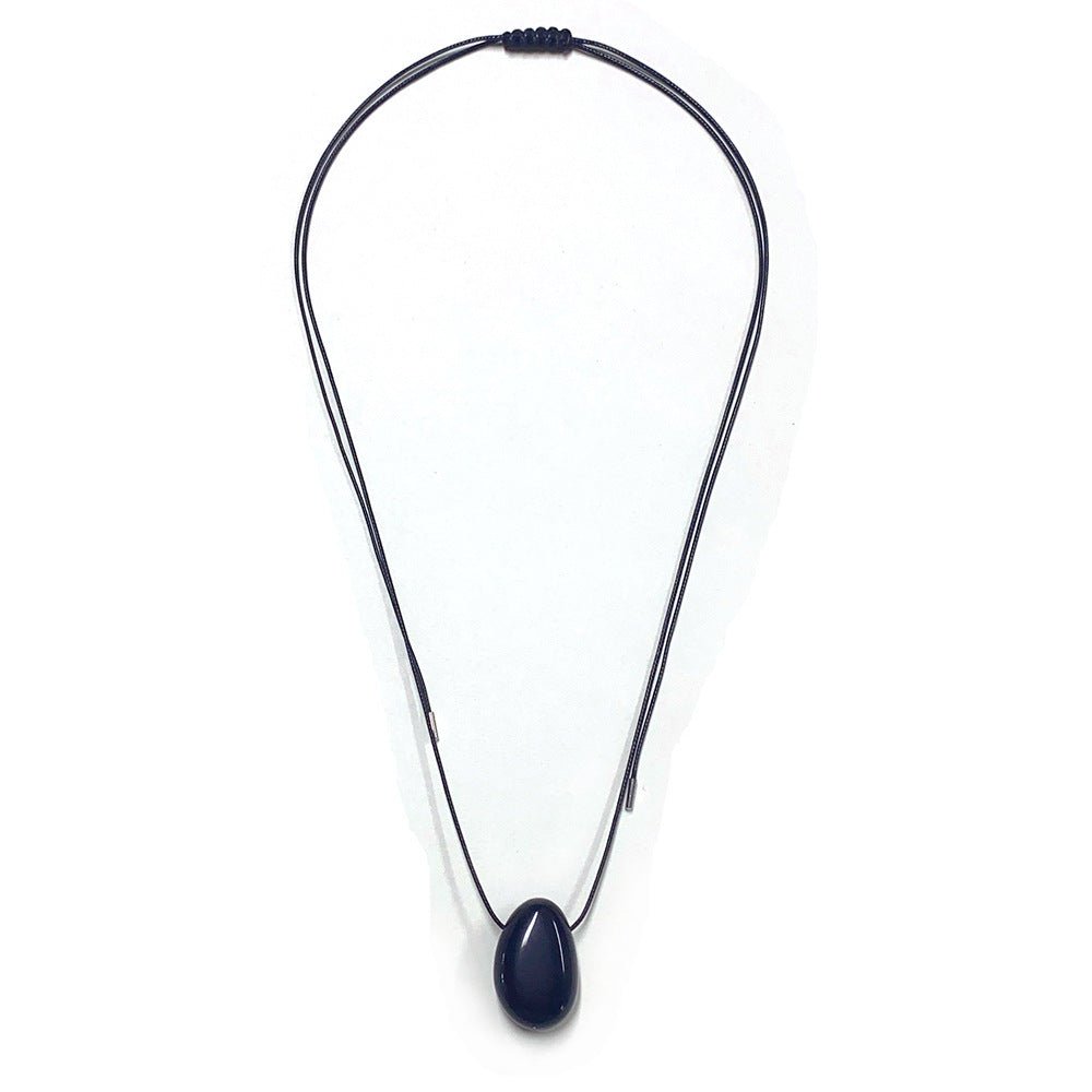 🌟 Personality Handmade Rope Irregular Stone Necklace — Earth’s Poetry, Energy Imprint 🌟 - RukaCraft