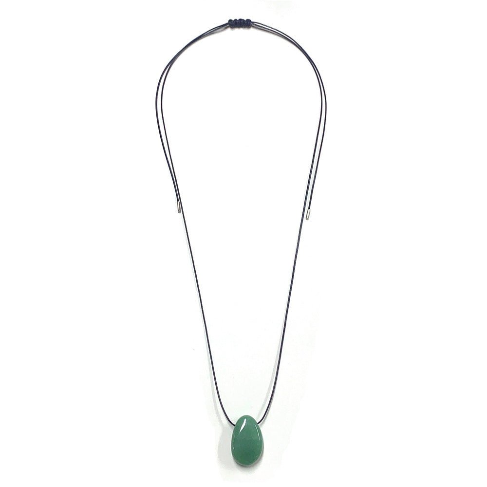 🌟 Personality Handmade Rope Irregular Stone Necklace — Earth’s Poetry, Energy Imprint 🌟 - RukaCraft