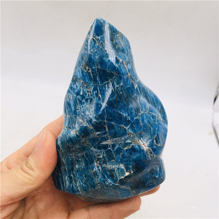 Rough Stone Polished Flame Torch Home Office Decoration - RukaCraft