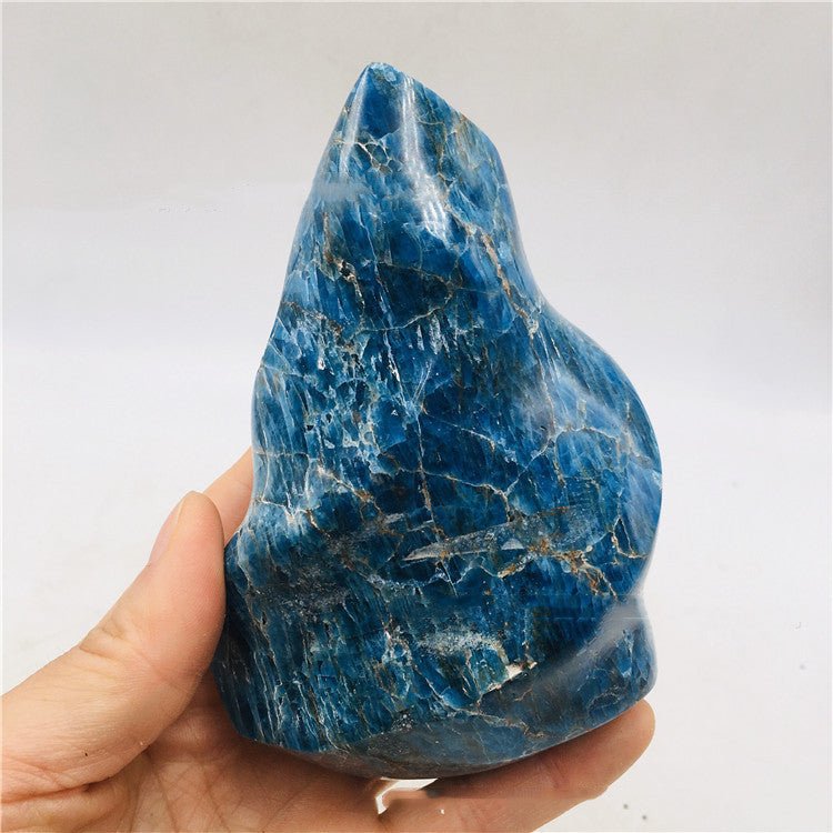 Rough Stone Polished Flame Torch Home Office Decoration - RukaCraft