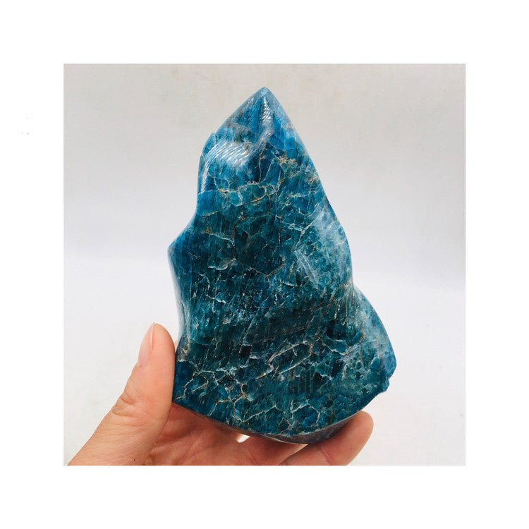 Rough Stone Polished Flame Torch Home Office Decoration - RukaCraft