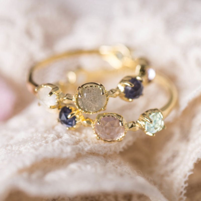 🌟 S925 Sterling Silver Multi - Gemstone Energy Ring — Celestial Harmony, Empowered Elegance 🌟 - RukaCraft