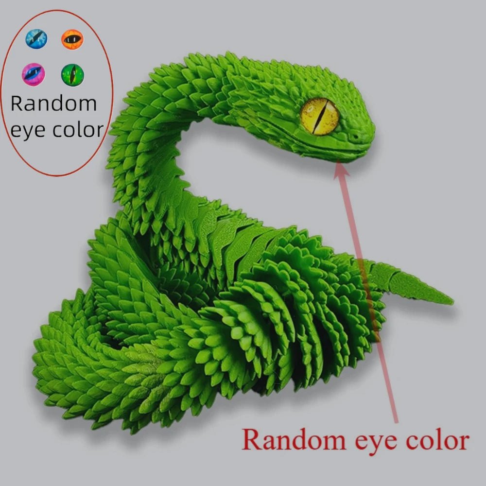 Serpent Articulé Lumineux 60cm | Impression 3D - Décoration d'Intérieur & Cadeau Unique - RukaCraft