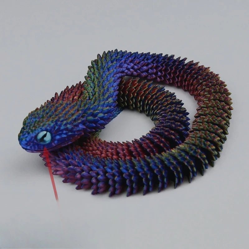 Serpent Articulé Lumineux 60cm | Impression 3D - Décoration d'Intérieur & Cadeau Unique - RukaCraft
