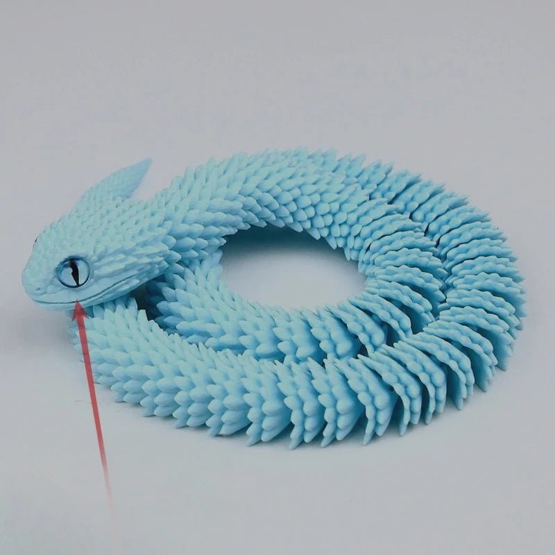 Serpent Articulé Lumineux 60cm | Impression 3D - Décoration d'Intérieur & Cadeau Unique - RukaCraft