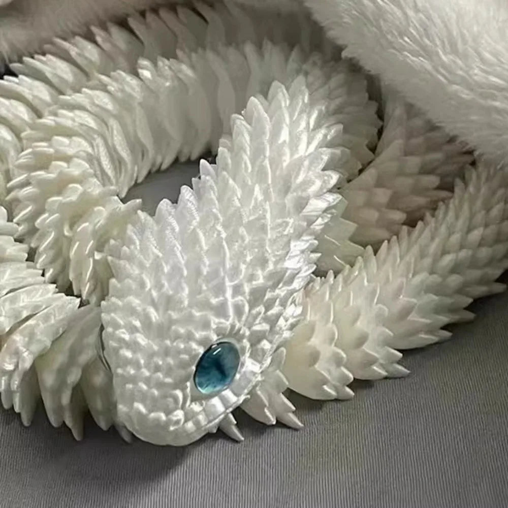Serpent Articulé Lumineux 60cm | Impression 3D - Décoration d'Intérieur & Cadeau Unique - RukaCraft
