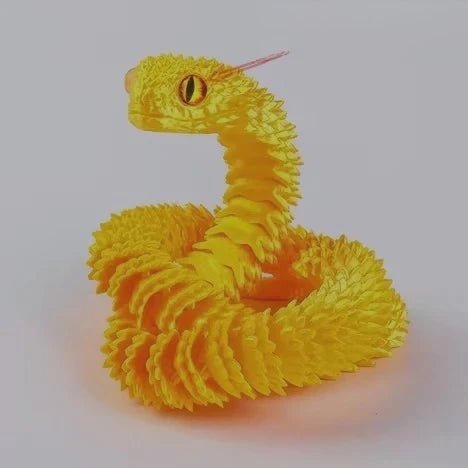 Serpent Articulé Lumineux 60cm | Impression 3D - Décoration d'Intérieur & Cadeau Unique - RukaCraft
