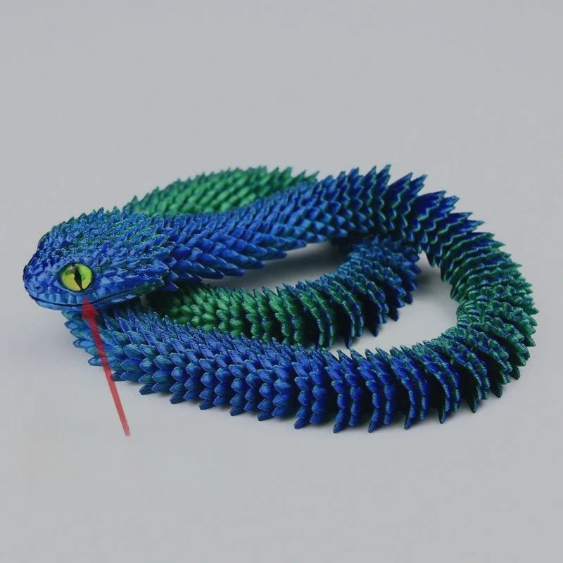Serpent Articulé Lumineux 60cm | Impression 3D - Décoration d'Intérieur & Cadeau Unique - RukaCraft
