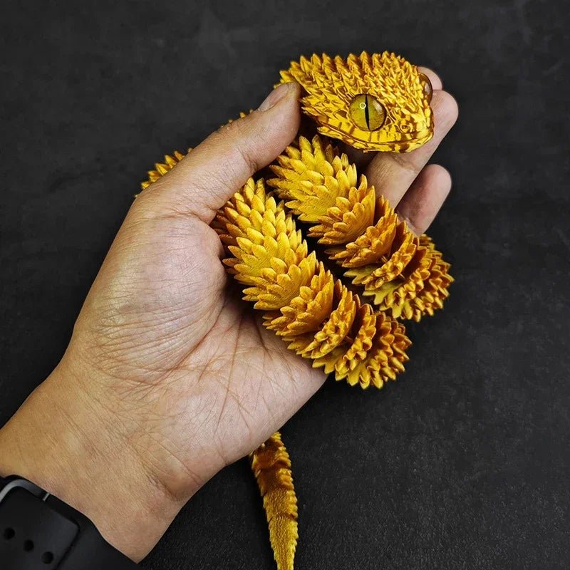 Serpent Articulé Lumineux 60cm | Impression 3D - Décoration d'Intérieur & Cadeau Unique - RukaCraft
