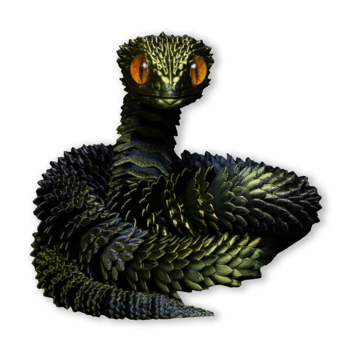 Serpent Articulé Lumineux 60cm | Impression 3D - Décoration d'Intérieur & Cadeau Unique - RukaCraft