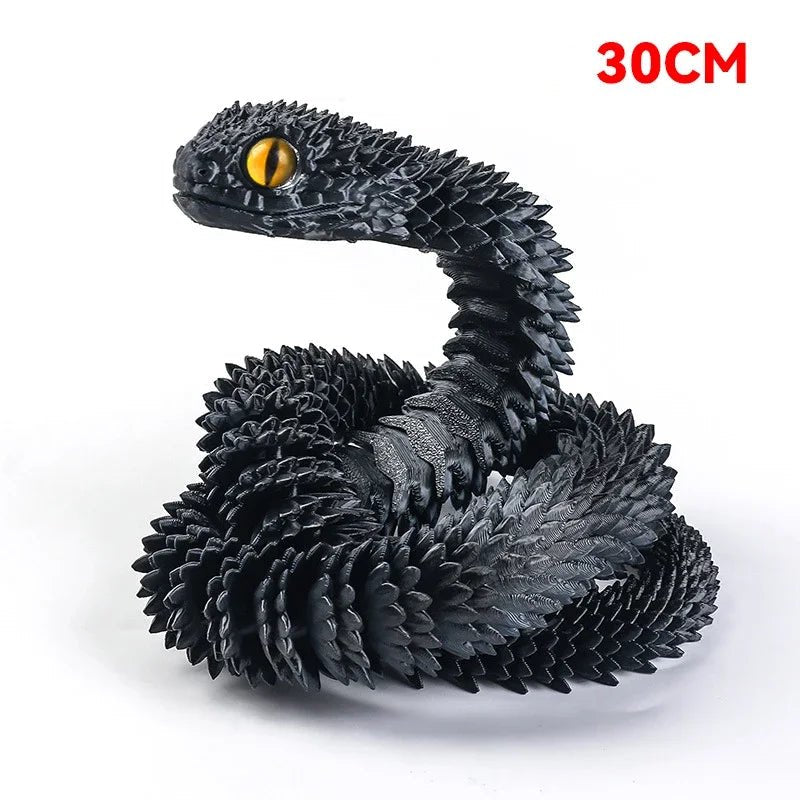 Serpent Articulé Tournant | Modèle Animal Imprimé en 3D - Décoration Bureau & Cadeau - RukaCraft