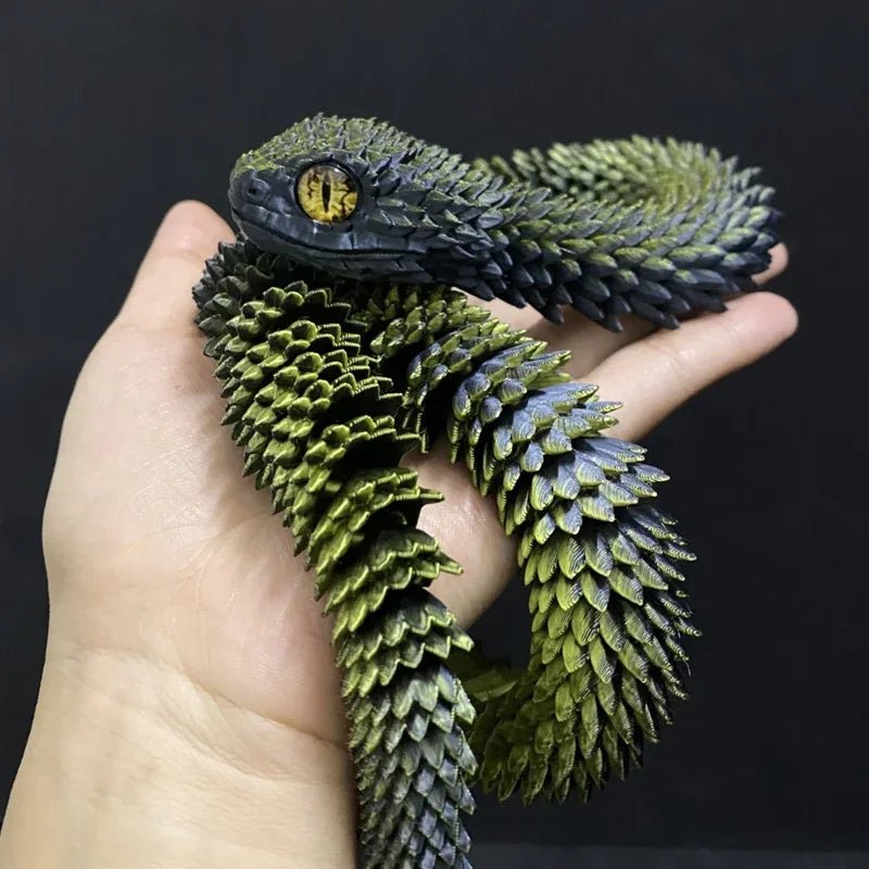 Serpent Articulé Tournant | Modèle Animal Imprimé en 3D - Décoration Bureau & Cadeau - RukaCraft