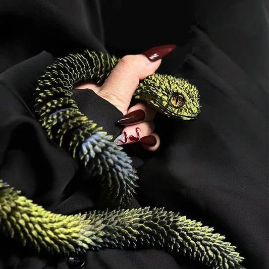 Serpent Articulé Tournant | Modèle Animal Imprimé en 3D - Décoration Bureau & Cadeau - RukaCraft