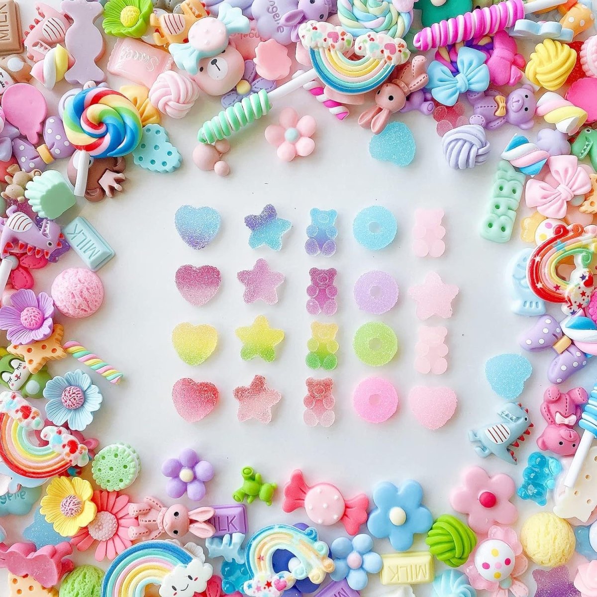 Simulation Food Resin DIY Kit - Charms for Phone Case | 30 - 50 Candy Colors - RukaCraft