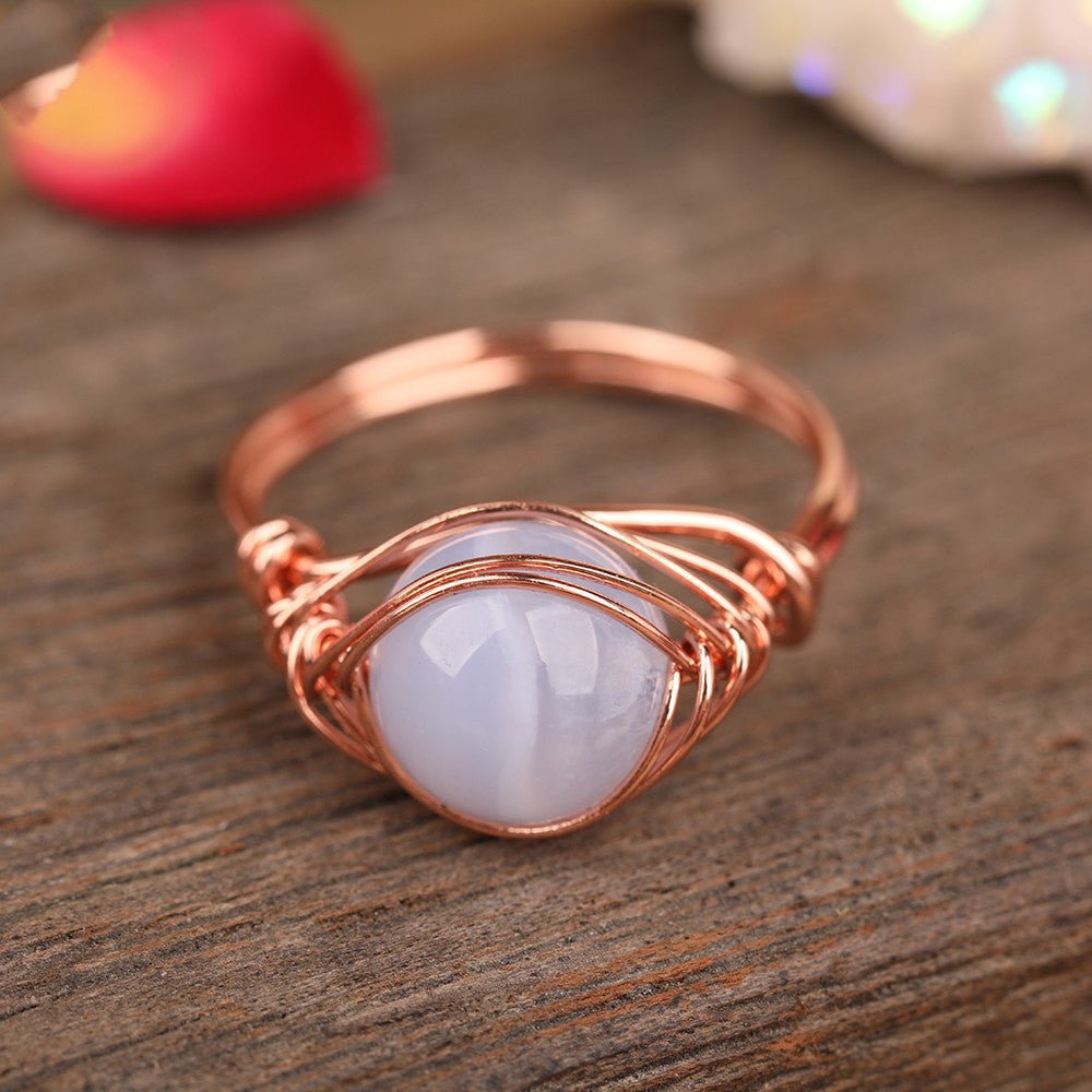 🌟 Single Stone Bead Handmade Ring — Earth’s Essence, Artisan’s Touch 🌟 - RukaCraft