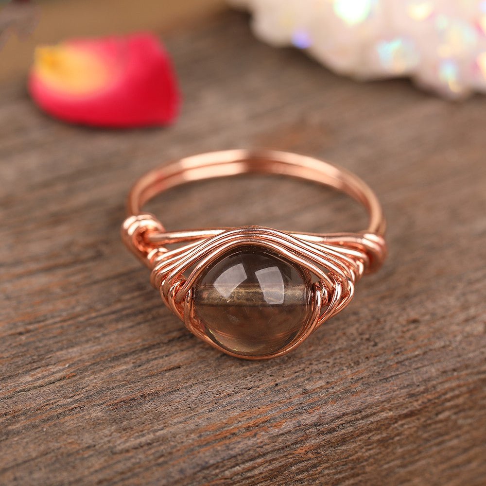 🌟 Single Stone Bead Handmade Ring — Earth’s Essence, Artisan’s Touch 🌟 - RukaCraft