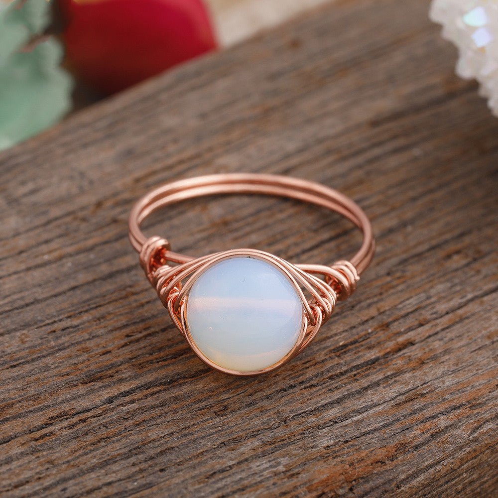 🌟 Single Stone Bead Handmade Ring — Earth’s Essence, Artisan’s Touch 🌟 - RukaCraft