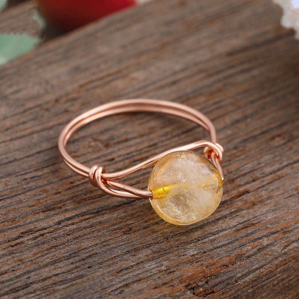 🌟 Single Stone Bead Handmade Ring — Earth’s Essence, Artisan’s Touch 🌟 - RukaCraft