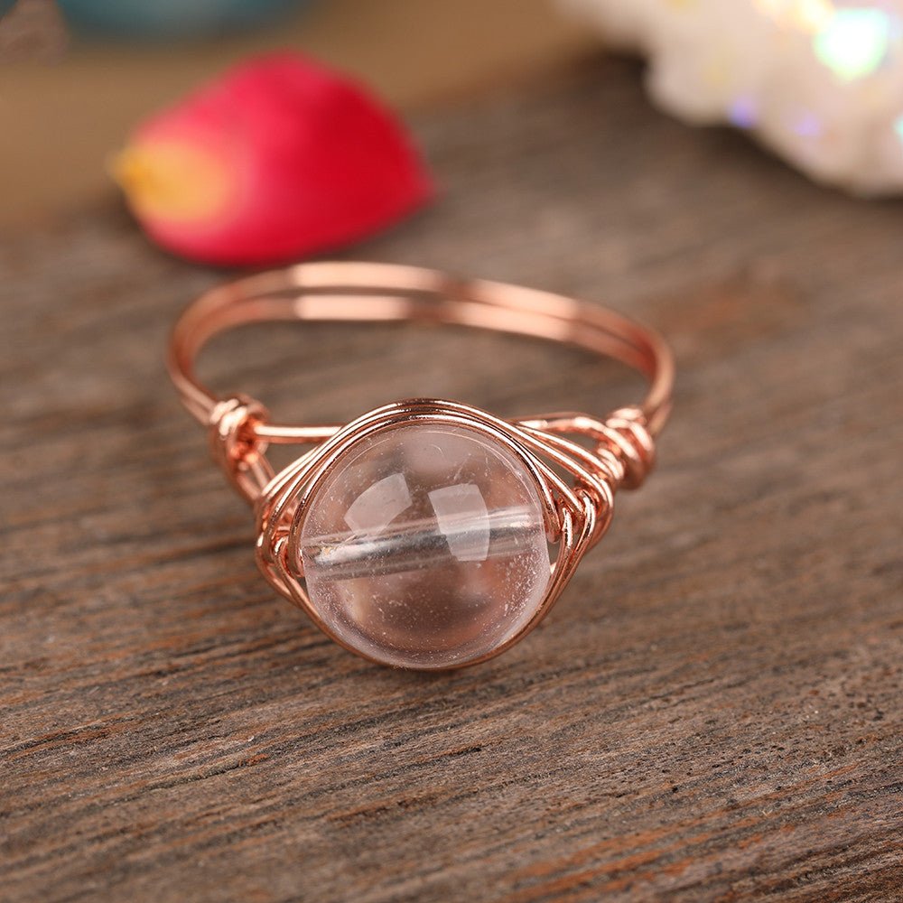 🌟 Single Stone Bead Handmade Ring — Earth’s Essence, Artisan’s Touch 🌟 - RukaCraft