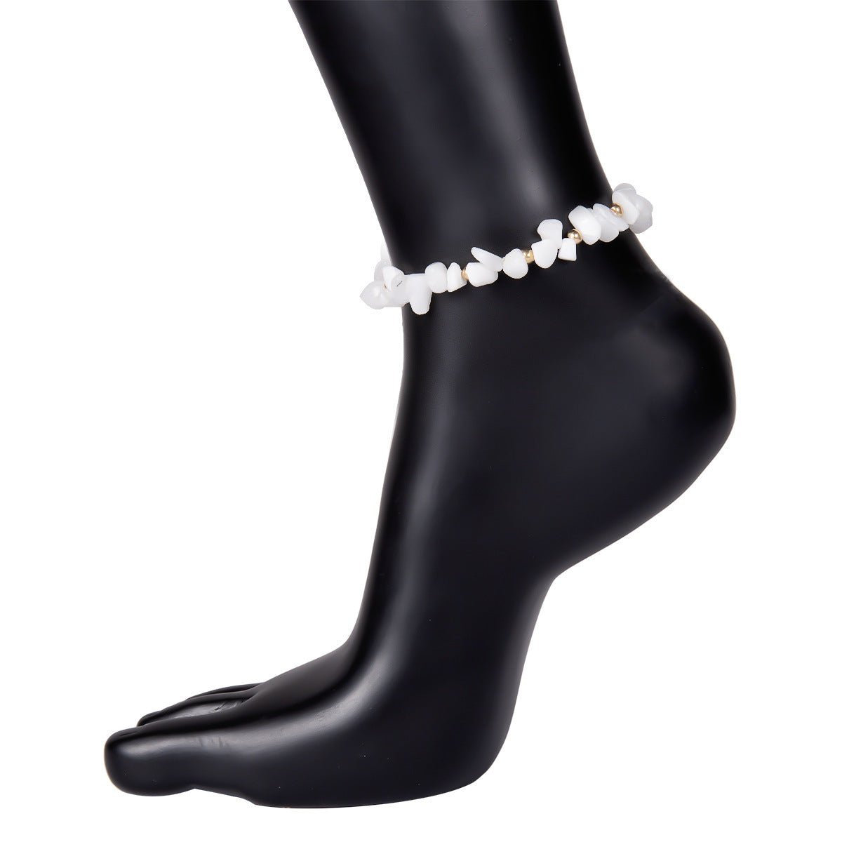 🌟 Temperament Personality Geometric Irregular Rough Stone Anklet — Earth’s Whisper, Ankle’s Elegance 🌟 - RukaCraft