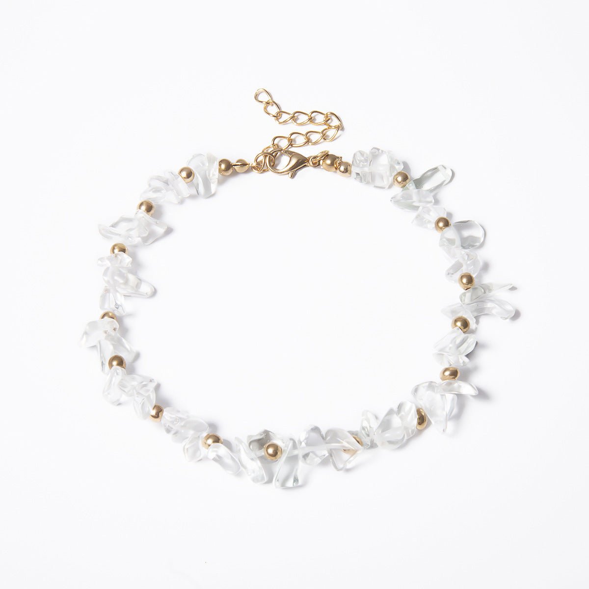 🌟 Temperament Personality Geometric Irregular Rough Stone Anklet — Earth’s Whisper, Ankle’s Elegance 🌟 - RukaCraft