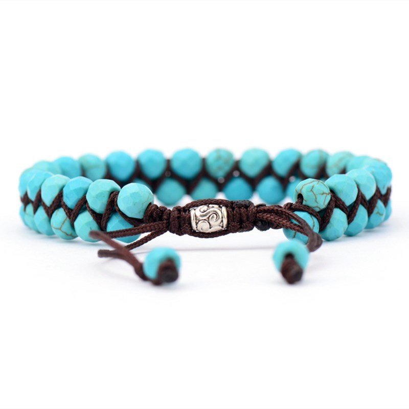 🌟 Woven Natural Stone Bracelet — Earth's Embrace, Handcrafted Harmony 🌟 - RukaCraft